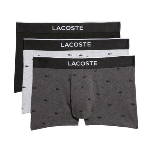 Lacoste Grått Underklädeset Krokodiltryck Gray, Herr