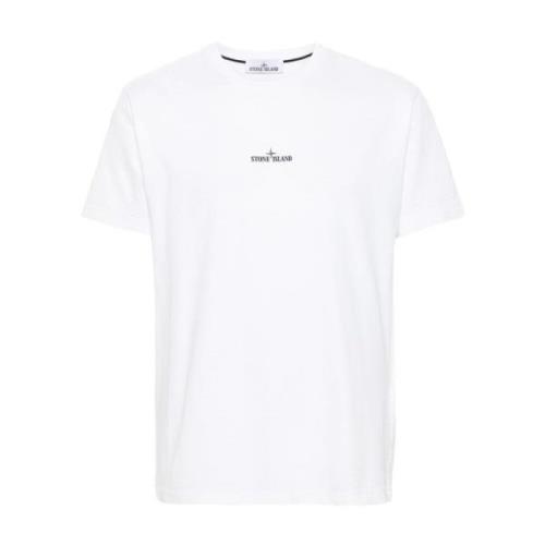 Stone Island Vita T-shirts & Polos för män White, Herr