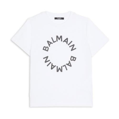 Balmain T-shirt med logotyp White, Unisex