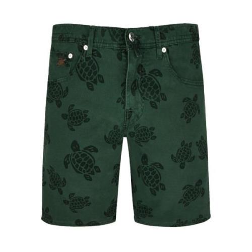 Vilebrequin Herr Bermuda Shorts 5-Fick Design Green, Herr