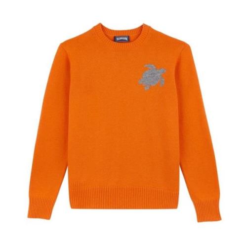 Vilebrequin Herr ull och kaschmir sköldpaddsweater Orange, Herr