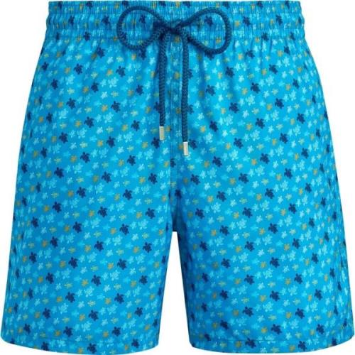 Vilebrequin Regnbåge Micro Ronde Des Tortues Badshorts Blue, Herr