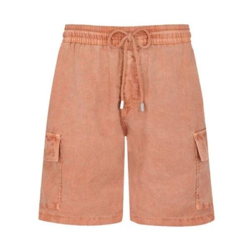 Vilebrequin Linne Herr Bermuda Shorts Mineral Färgad Orange, Herr