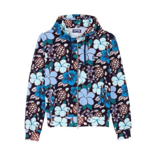 Vilebrequin Tropical Turtles Zip-Up Hoodie Herr Multicolor, Herr