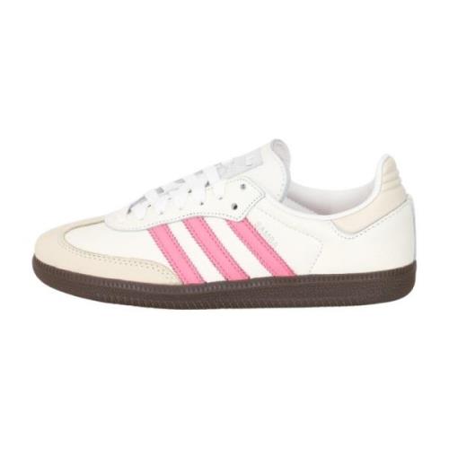 Adidas Originals Vita och Rosa Samba OG Sneakers White, Dam