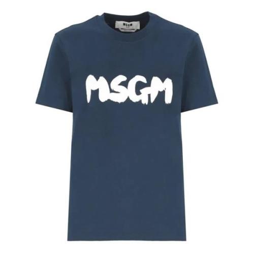 Msgm T-Shirts Blue, Dam