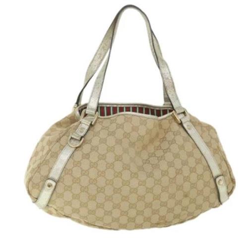 Gucci Vintage Pre-owned Canvas gucci-vskor Beige, Dam