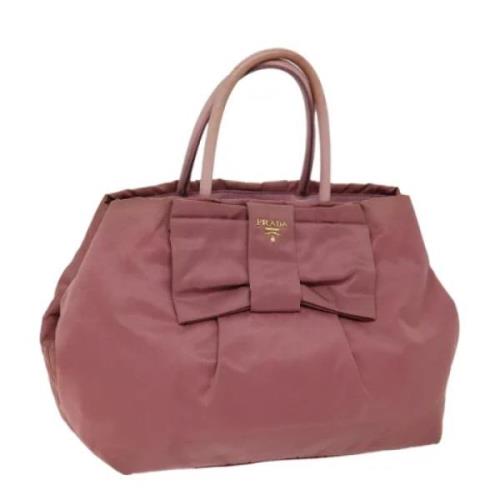 Prada Vintage Pre-owned Nylon handvskor Pink, Dam