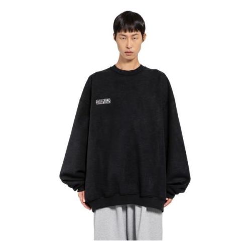 Vetements Broderad Inside-Out Sweatshirt Black, Herr