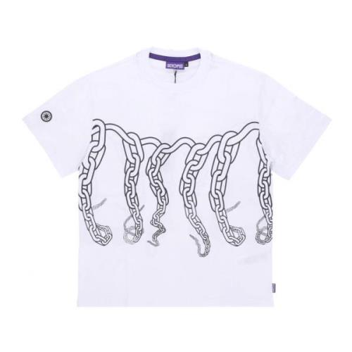 Octopus Octopus Logo Chain Tee White T-Shirt White, Herr