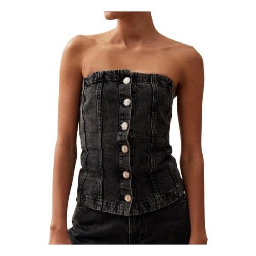 Alohas Svart Denim Tank Black, Dam