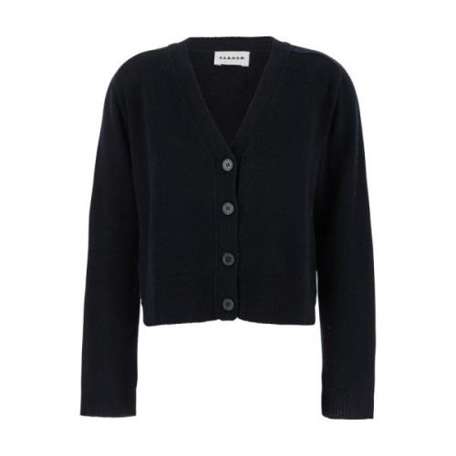 P.a.r.o.s.h. Svart V-ringad Cardigan Tröja Black, Dam