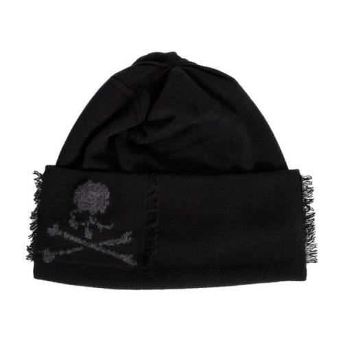 Mastermind World Svart Cashmere Patchwork Skull Beanie Black, Herr