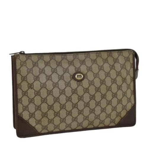 Gucci Vintage Pre-owned Laeder kuvertvskor Beige, Dam