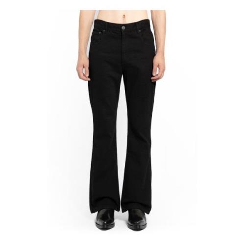 Ernest W. Baker Svarta Flare Jeans Tvättad Denim Black, Herr