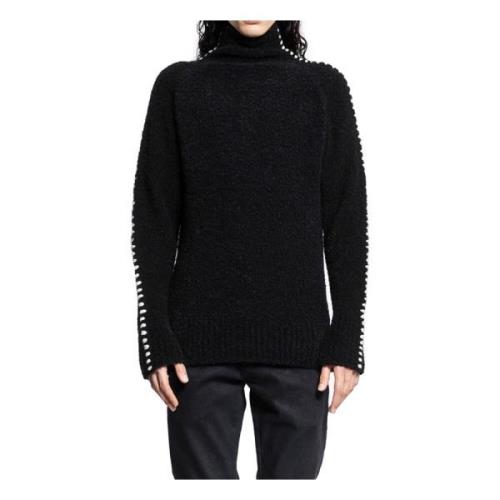 Thom Krom Alpacka Stickad Turtleneck Pullover Black, Herr