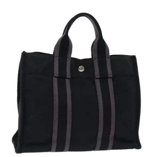 Hermès Vintage Pre-owned Canvas handvskor Black, Dam