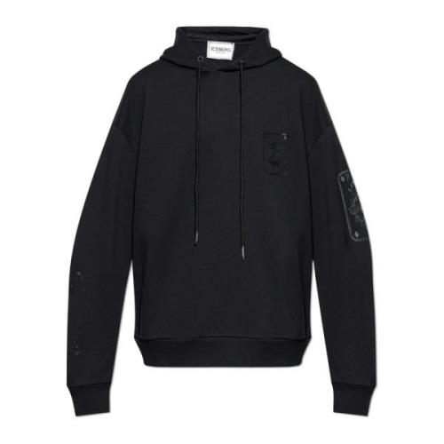 Iceberg Sweatshirt med tryck Black, Herr