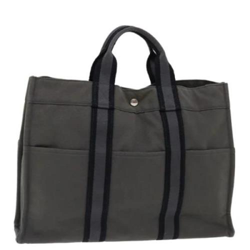 Hermès Vintage Pre-owned Canvas handvskor Black, Dam