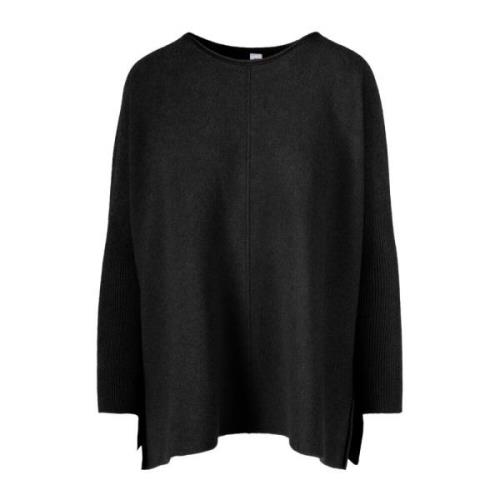 BomBoogie Sömlös Loose-fit Crew Neck Top Black, Dam