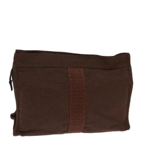 Hermès Vintage Pre-owned Canvas kuvertvskor Brown, Dam