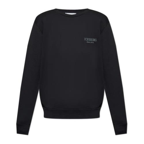 Iceberg Sweatshirt med logotyp Black, Herr