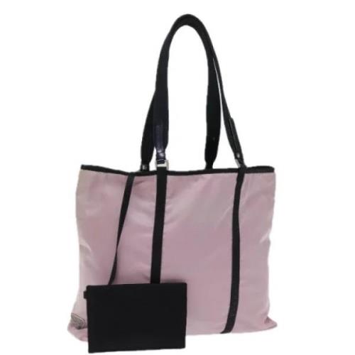 Prada Vintage Pre-owned Nylon totevskor Pink, Dam