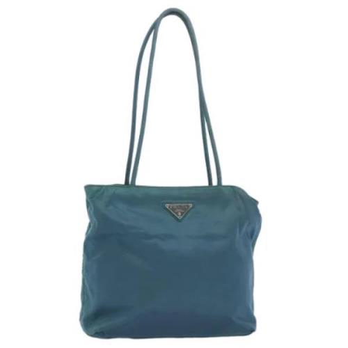 Prada Vintage Pre-owned Nylon prada-vskor Blue, Dam