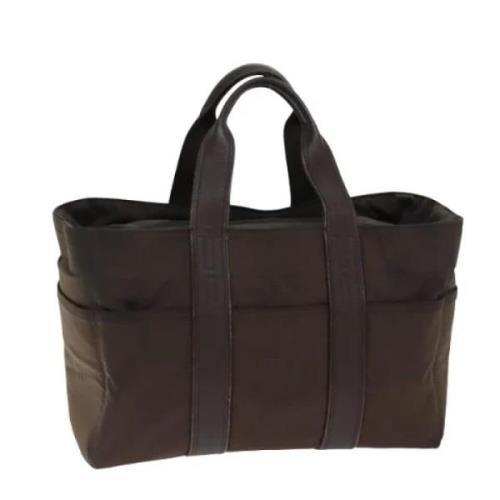 Hermès Vintage Pre-owned Nylon handvskor Brown, Dam