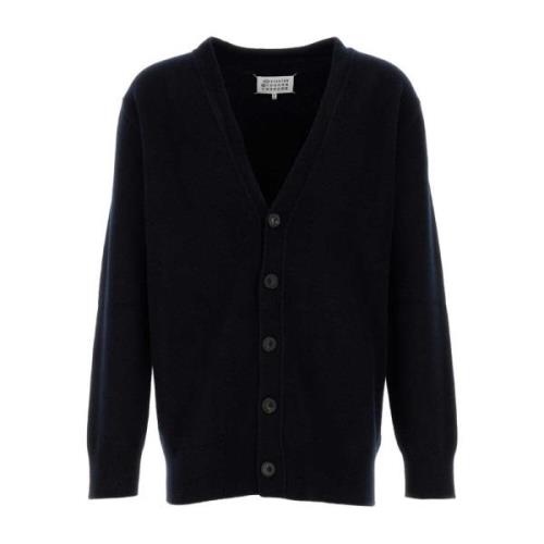 Maison Margiela Midnight Blue Wool Cardigan Blue, Herr