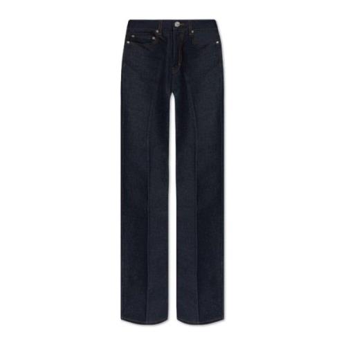 Ami Paris Jeans med logotyp Blue, Dam