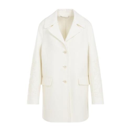 Ermanno Scervino Vita Kappor för Kvinnor Aw24 White, Dam