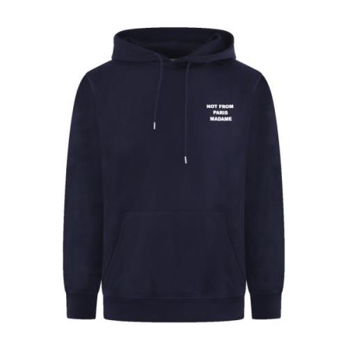 Drole de Monsieur Herr Hoodie med Slogan Blue, Herr