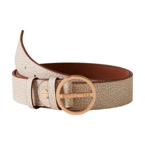 Borbonese Trendy Belt for Women Beige, Dam