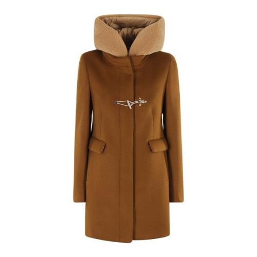 Fay Teddy Toggle Coat Brown, Dam