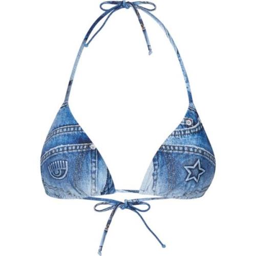 Chiara Ferragni Collection Stilren Bikini Topp Blue, Dam