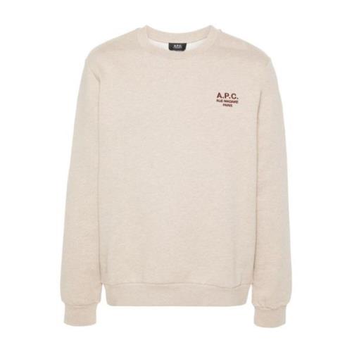 A.p.c. Beige Sweatshirt Aw24 Herrmode Beige, Herr