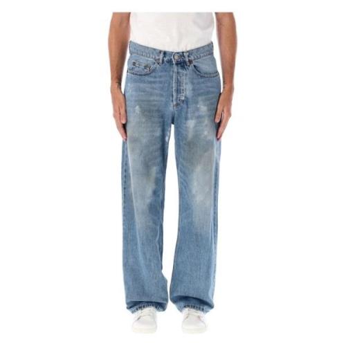 Magliano Wide-leg Denim Jeans Mid Blue Blue, Herr