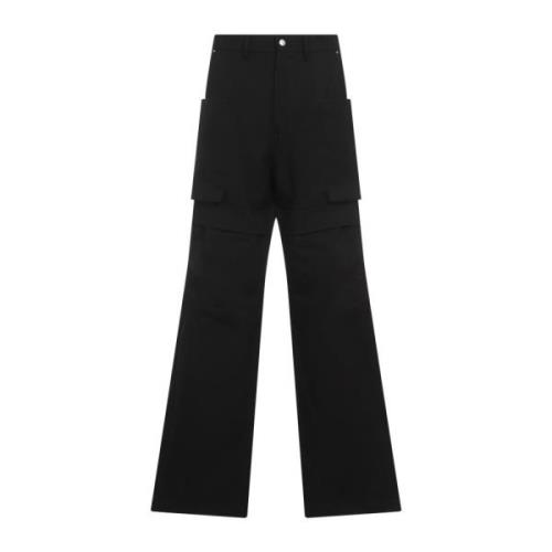 Rick Owens Svarta Ull Jeans Aw24 Black, Herr