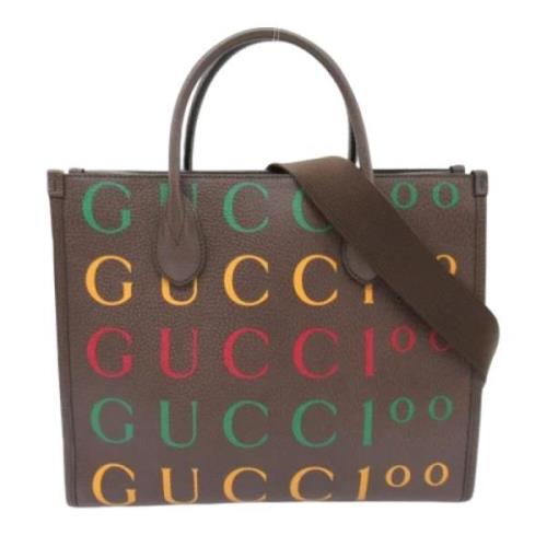 Gucci Vintage Pre-owned Tyg gucci-vskor Brown, Dam