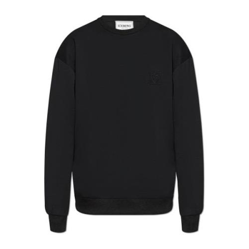 Iceberg Sweatshirt med logotyp Black, Herr