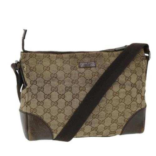 Gucci Vintage Pre-owned Canvas gucci-vskor Beige, Dam