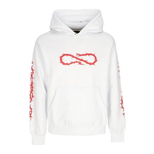 Propaganda Vit hoodie med ormskrift White, Herr