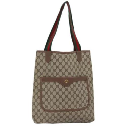 Gucci Vintage Pre-owned Laeder totevskor Beige, Dam