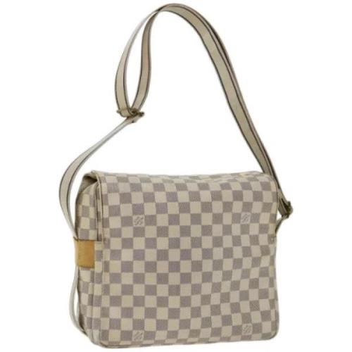 Louis Vuitton Vintage Pre-owned Canvas axelremsvskor White, Dam