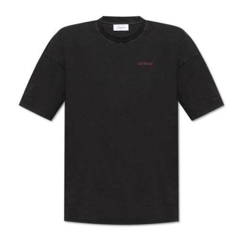 Off White Tryckt T-shirt Black, Herr