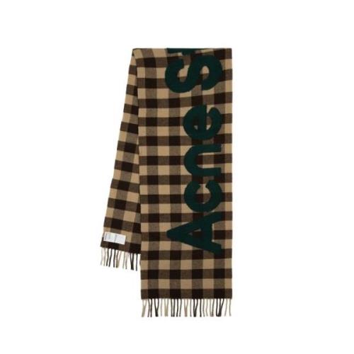 Acne Studios Ull Veda Halsduk - Brun/Grön Brown, Unisex