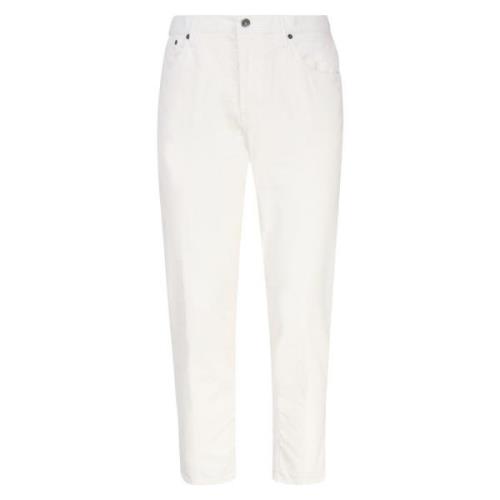 Dondup Vit Corduroy Slim Chino Byxor White, Herr