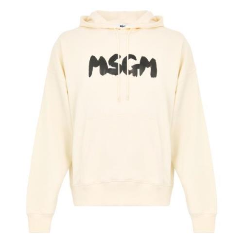 Msgm Vit Sweater Kollektion White, Herr