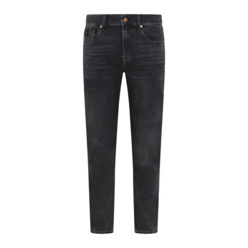 7 For All Mankind Slimmy Tapered Special Edition Jeans Black, Herr